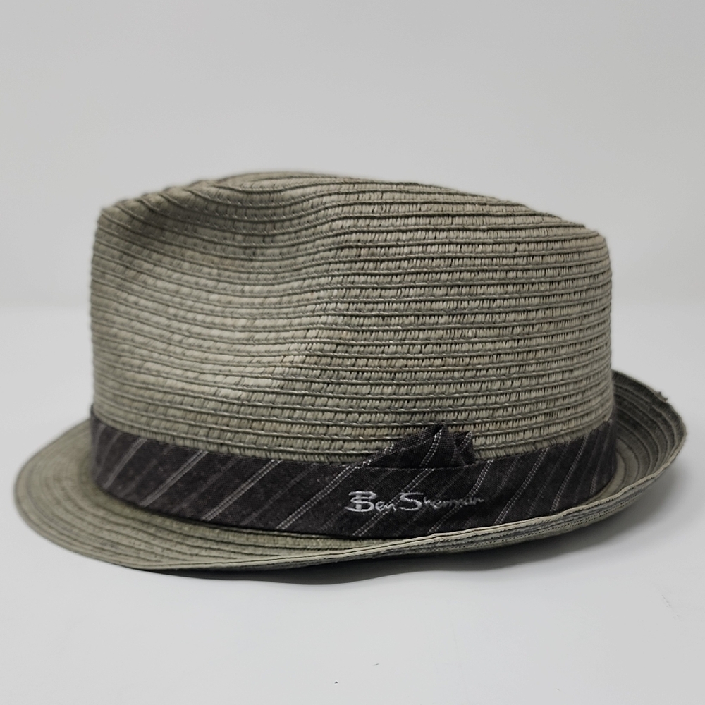 Ben Sherman Gray Striped Fedora